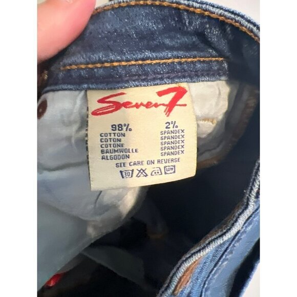 Women Seven7 Cut Off Jean Shorts Sz 30 Medium Wash - Picture 8 of 8